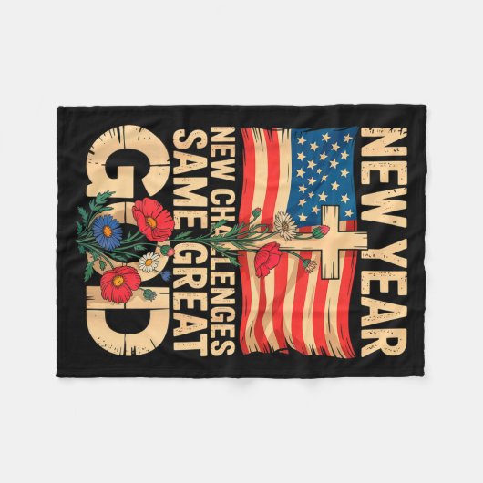 Happy New Year 2026 Christian Challenges Same Grea Fleece Deken (Voorkant (Horizontaal))