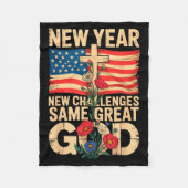 Happy New Year 2026 Christian Challenges Same Grea Fleece Deken (Voorkant)