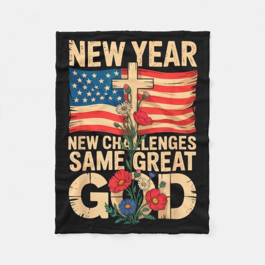 Happy New Year 2026 Christian Challenges Same Grea Fleece Deken (Voorkant)