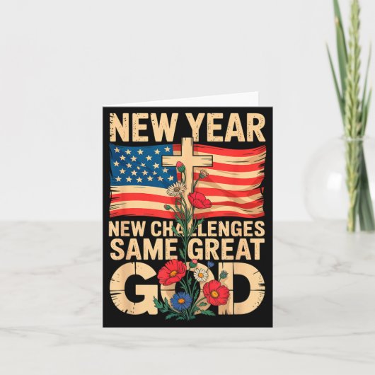 Happy New Year 2026 Christian Challenges Same Grea Kaart (Voorkant)