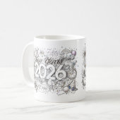 happy new year 2026 coffee mug koffiemok (Voorkant links)