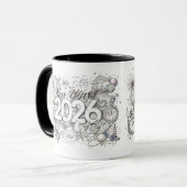 happy new year 2026 coffee mug mok (Voorkant links)