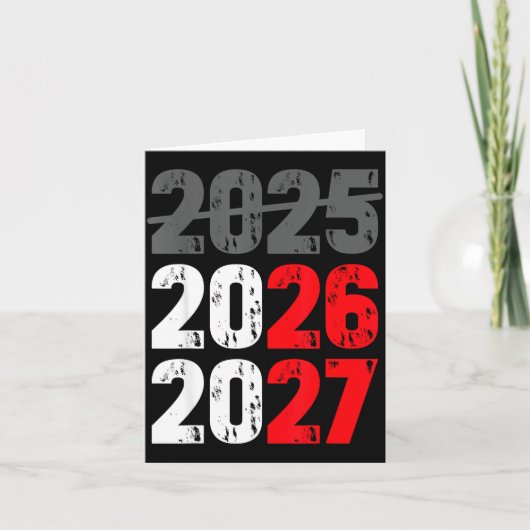 Happy New Year 2026 Coming Soon 2027 Funny 67 Meme Kaart (Voorkant)