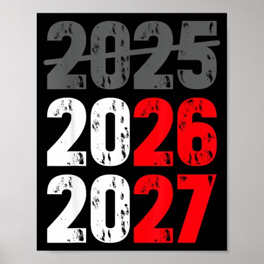 Happy New Year 2026 Coming Soon 2027 Funny 67 Meme Poster (Voorkant)