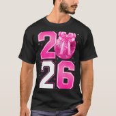 Happy New Year 2026 Coquette Bow &amp; Disco Ball  T-shirt (Voorkant)