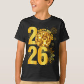 Happy New Year 2026 Coquette Bow Disco Ball New Ye T-shirt (Voorkant)