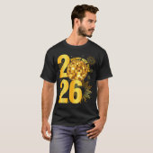 Happy New Year 2026 Coquette Bow Disco Ball New Ye T-shirt (Voorkant volledig)