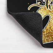 Happy New Year 2026 Coquette Bow Golden Family Mat Muismat (Hoek)