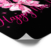 Happy New Year 2026 Coquette Bow New Years Eve Par Poster (Hoek)