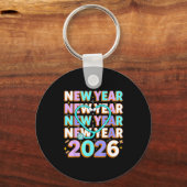Happy New Year 2026 Coquette Bows New Years Nurse  Sleutelhanger (Voorkant)