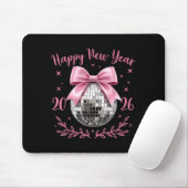 Happy New Year 2026 Coquette Nk Bow Disco Ball Wom Muismat (Met muis)