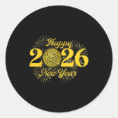 Happy New Year 2026 Countdown Party Trip Matching Ronde Sticker (Voorkant)