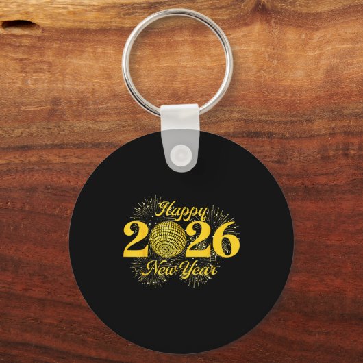 Happy New Year 2026 Countdown Party Trip Matching  Sleutelhanger (Voorkant)