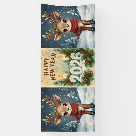 happy new year 2026 cozy party  spandoek (Verticaal)