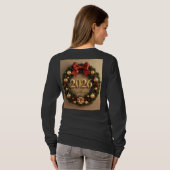 happy new year 2026 cozy wreath long sleeve t-shirt (Achterkant volledig)