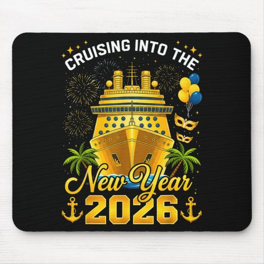 Happy New Year 2026 Cruising Into The New Year 202 Muismat (Voorkant)