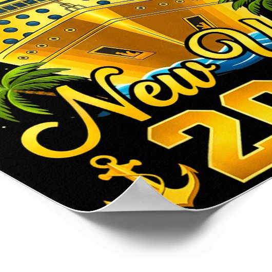 Happy New Year 2026 Cruising Into The New Year 202 Poster (Hoek)