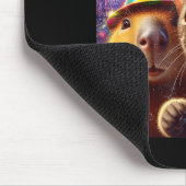 Happy New Year 2026 Cute Cat Capybara Party Art  Muismat (Hoek)