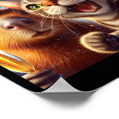 Happy New Year 2026 Cute Cat Capybara Party Art Poster (Hoek)