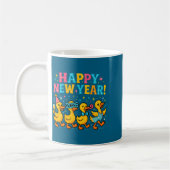 Happy New Year 2026 Cute Duck Party Gift Long Slee Koffiemok (Links)