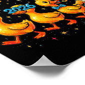 Happy New Year 2026 Cute Duck Party Gift  Poster (Hoek)