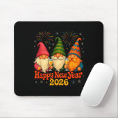 Happy New Year 2026 Cute Gnome Party Gift Muismat (Met muis)