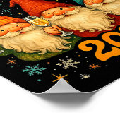 Happy New Year 2026 Cute Gnome Party Gift  Poster (Hoek)