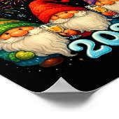 Happy New Year 2026 Cute Gnome Party Gift  Poster (Hoek)