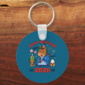 Happy New Year 2026 Cute Horse Japanese Celebratio Sleutelhanger (Voorkant)