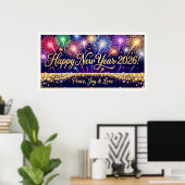 Happy New Year 2026 Decorative artwork fireworks 2 Poster (Thuiskantoor)