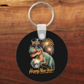 Happy New Year 2026 Dinosaur Funny T-rex Tee For K Sleutelhanger (Voorkant)