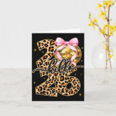 Happy New Year 2026 Disco Ball Bow New Year's Eve  Kaart (Gele Bloem)