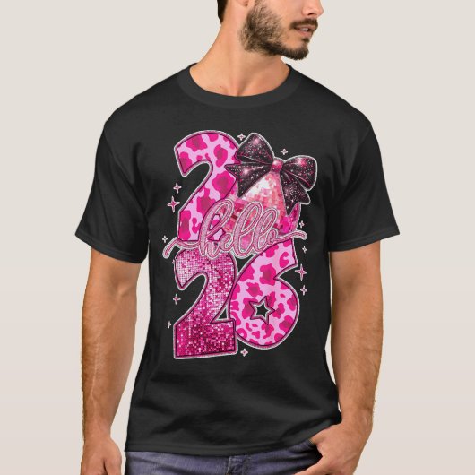 Happy New Year 2026 Disco Ball Bow New Year's Eve  T-shirt (Voorkant)