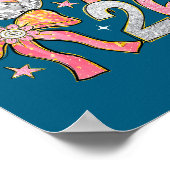 Happy New Year 2026 Disco Ball Coquette Bow New Ye Poster (Hoek)