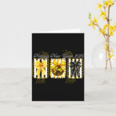 Happy New Year 2026 Disco Ball Gold Coquette Bow F Kaart (Gele Bloem)