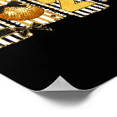 Happy New Year 2026 Disco Ball Gold Coquette Bow F Poster (Hoek)