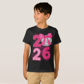 Happy New Year 2026 Disco Ball Nk Coquette Bow Fam T-shirt (Voorkant volledig)
