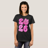 Happy New Year 2026 Disco Ball Nk Coquette Bow Fam T-shirt (Voorkant volledig)