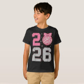 Happy New Year 2026 Disco Ball Nk Coquette Bow Fam T-shirt (Voorkant volledig)