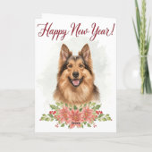 Happy New Year 2026 Dog Greeting Card Kaart (Achterkant)