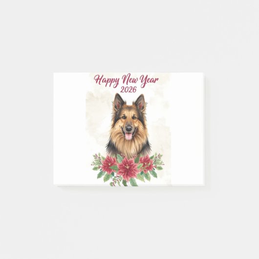 Happy New Year 2026 Dog Kids Poster Post-it® Notes (Voorkant)