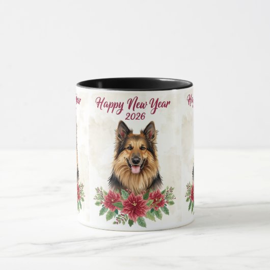 Happy New Year 2026 Dog Lover Mug Mok (Midden)