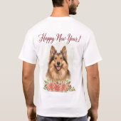 Happy New Year 2026 Dog Lover T-shirt (Achterkant)