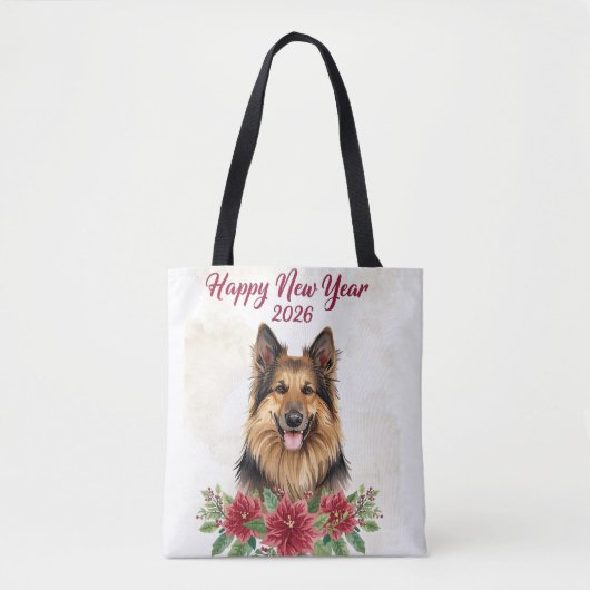 Happy New Year 2026 Dog Lover Tote Bag (Voorkant)