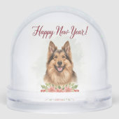 Happy New Year 2026 Dog Snow globe Gift Sneeuwbol (Achterkant)