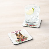 Happy New Year 2026 Dog Theme Coasters Bier Onderzetter (Rechterzijde)