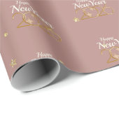 Happy New Year 2026 Elegant Wrapping Paper Cadeaupapier (Rol Hoek)