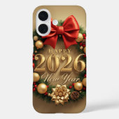 happy new year 2026 elegant wreath  Case-Mate iPhone case (Achterkant)