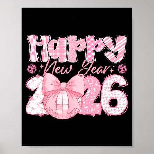 Happy New Year 2026 Eve Party Family Matching Men Poster (Voorkant)
