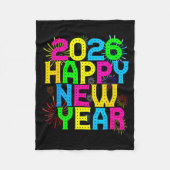 Happy New Year 2026 Family Celebration New Years E Fleece Deken (Voorkant)